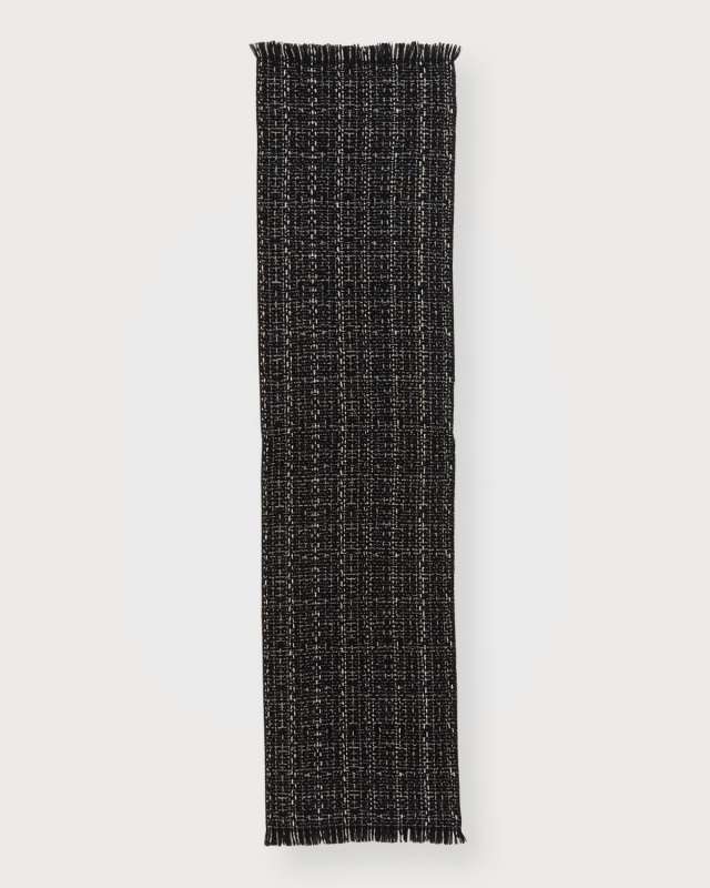 Knit Wool Fringe Stole